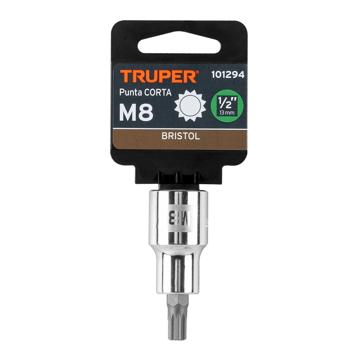 Dado encastre 1/2´´ punta corta bristol M8, Truper4