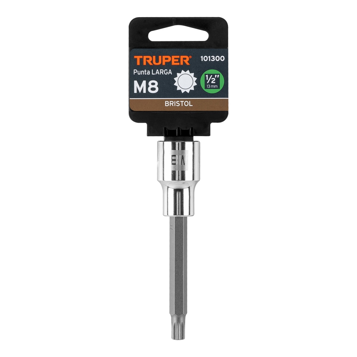 Dado encastre 1/2'' punta larga bristol m8 Truper4