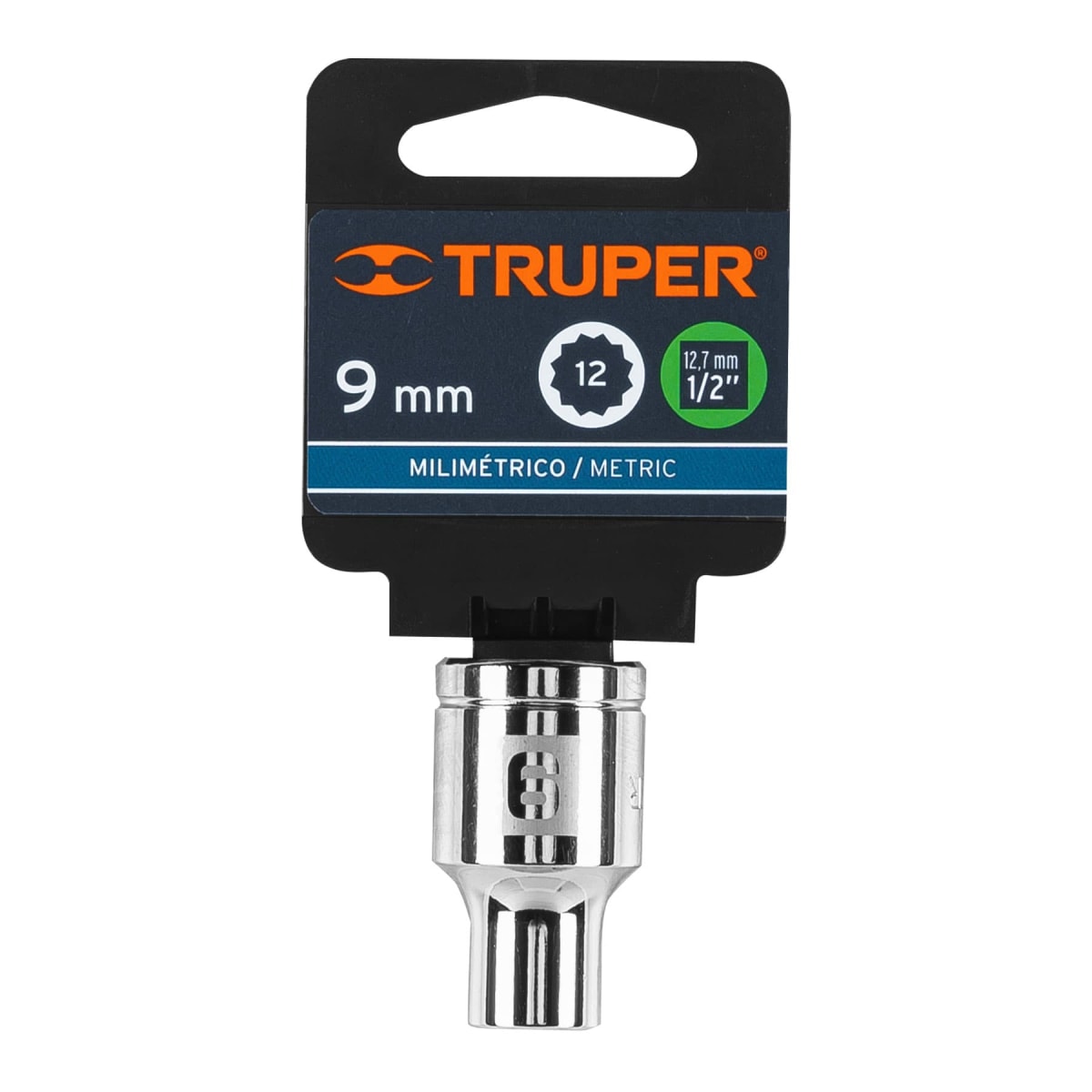 Dado poligonal encastre 1/2´´ de 9 mm, Truper4