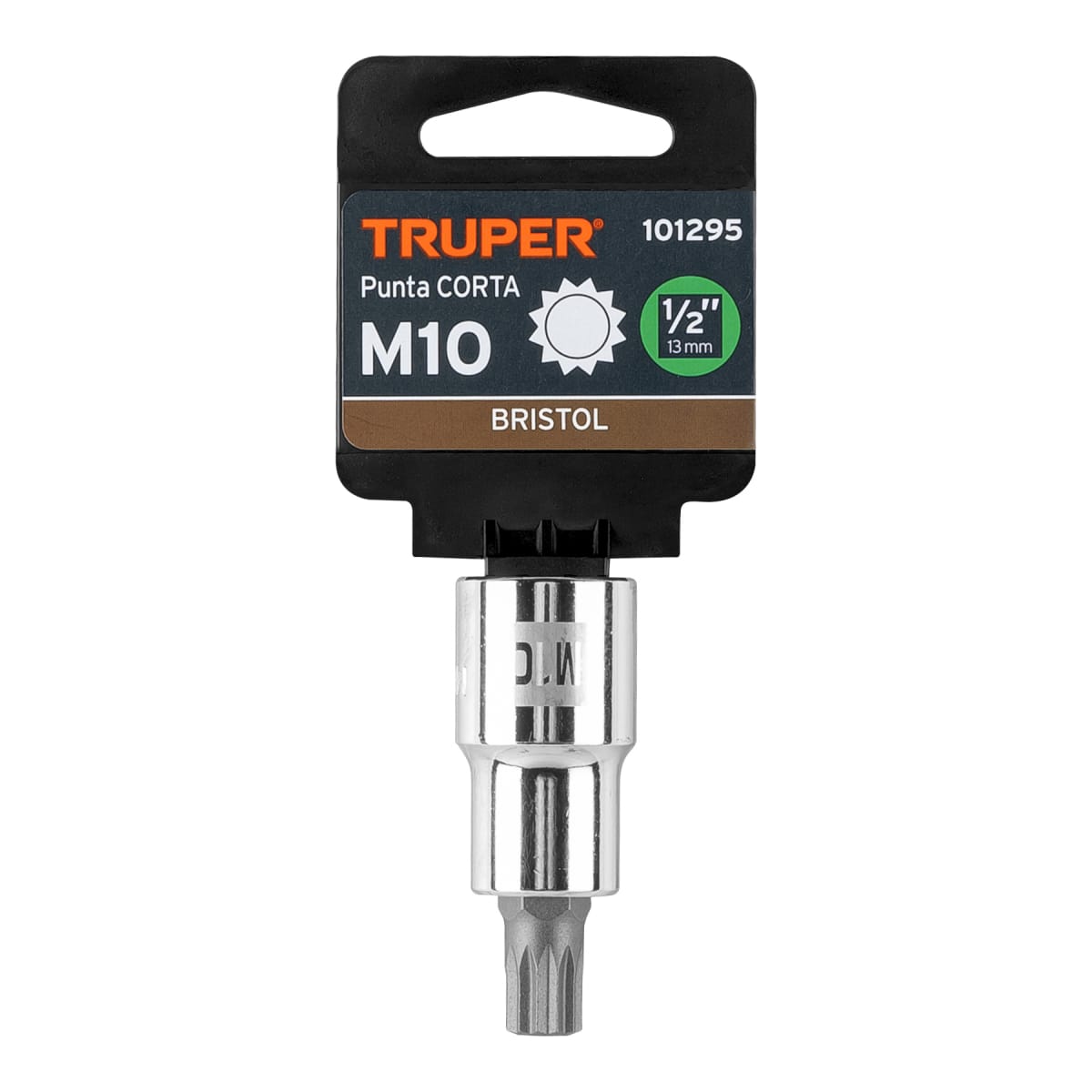 Dado encastre 1/2´´ punta corta bristol M10, Truper4
