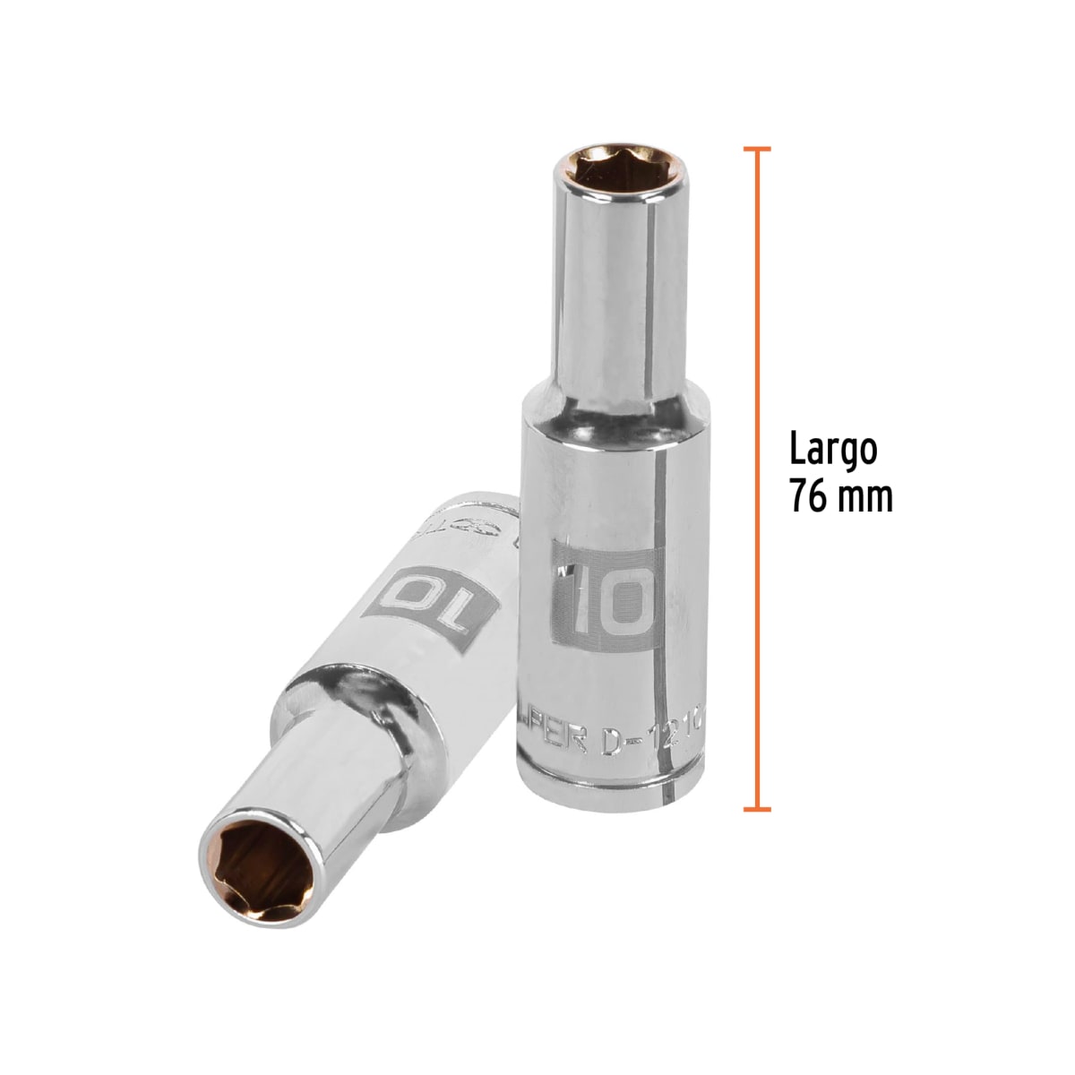 Dado tubular hexagonal encastre 1/2'' de 10 mm. truper3