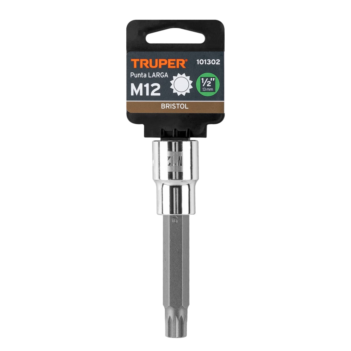 Dado encastre 1/2'' punta larga bristol m12 Truper4