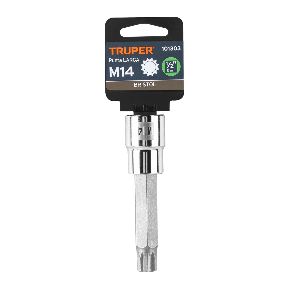 Dado encastre 1/2'' punta larga bristol m14 Truper4