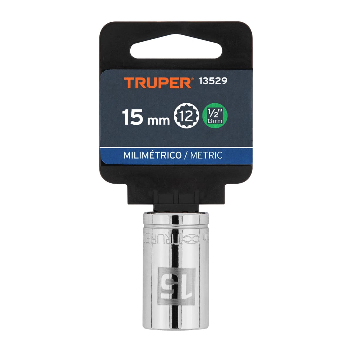 Dado poligonal encastre 1/2'' de 15 mm Truper4