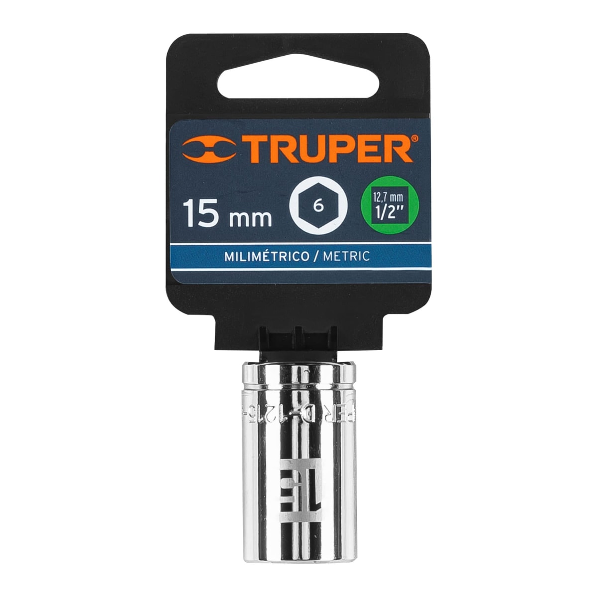 Dado hexagonal encastre 1/2'' de 15 mm. truper4
