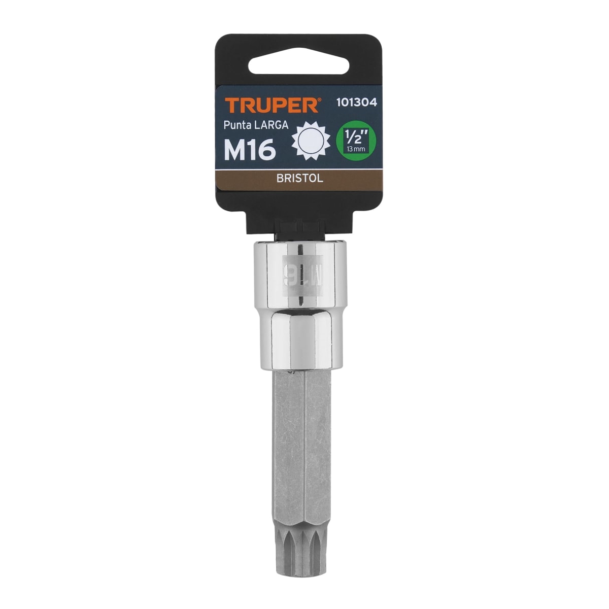 Dado encastre 1/2'' punta larga bristol m16 Truper4