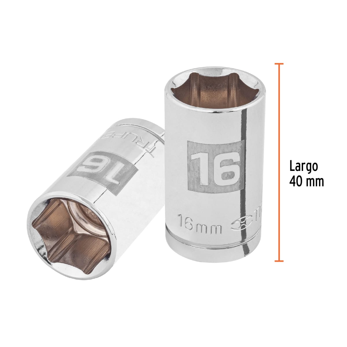 Dado hexagonal encastre 1/2'' de 16 mm. truper3