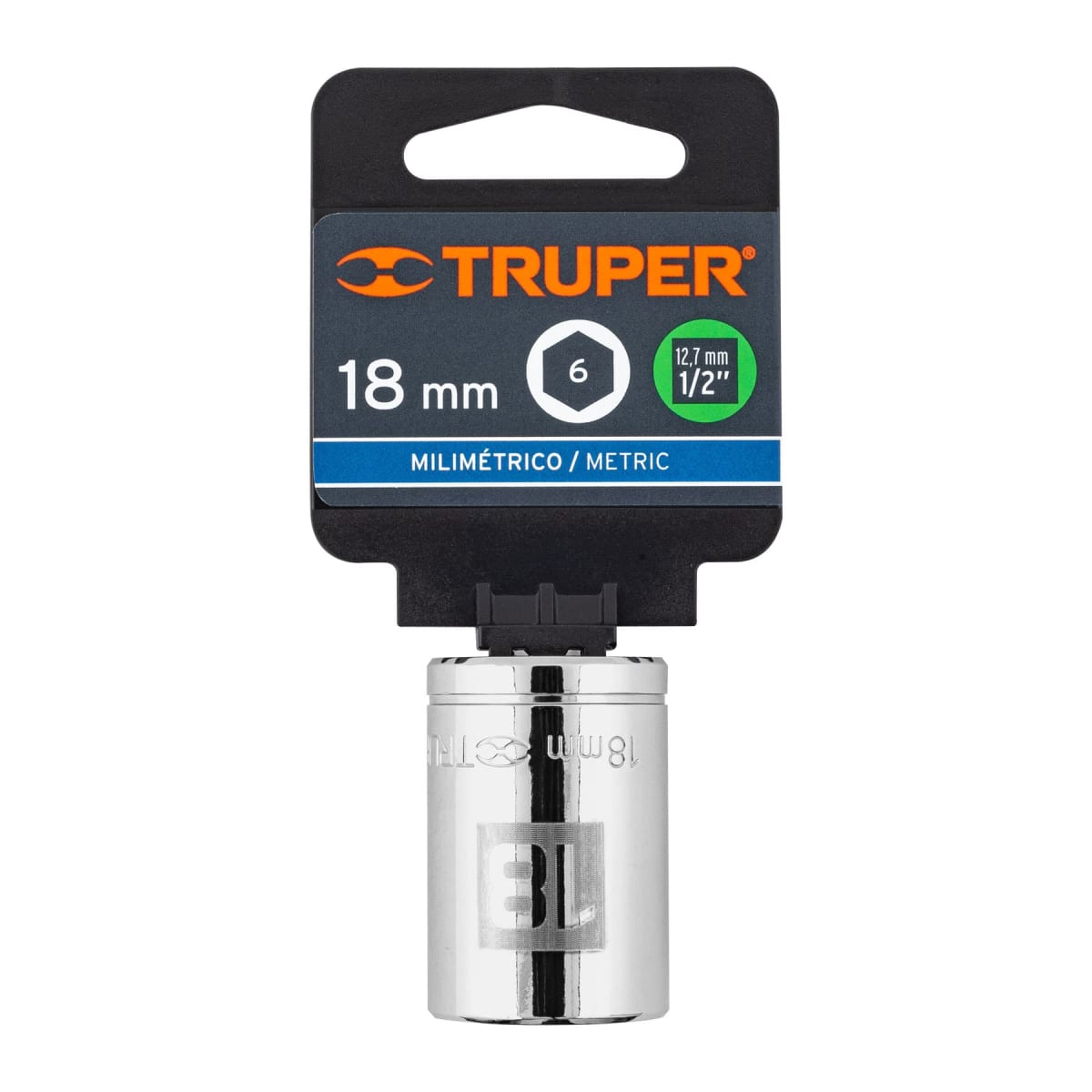 Dado hexagonal encastre 1/2'' de 18 mm. truper4