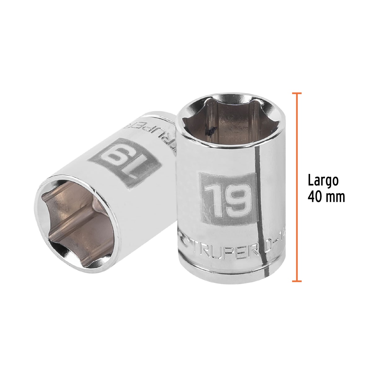 Dado hexagonal encastre 1/2'' de 19 mm. truper3