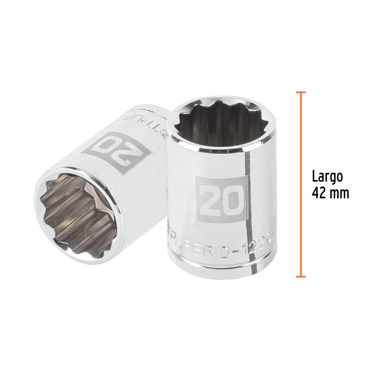 Dado poligonal encastre 1/2´´ de 20 mm, Truper3