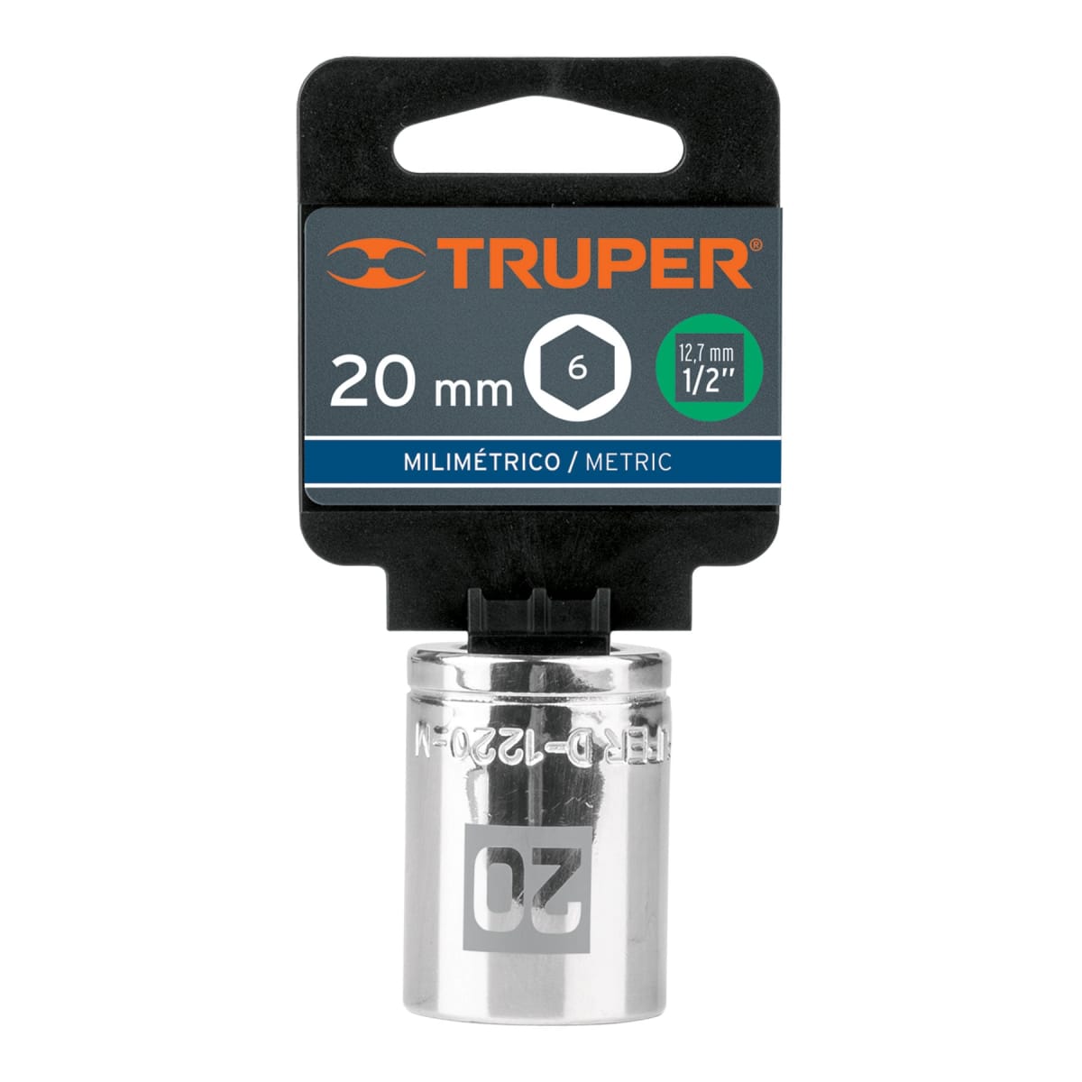 Dado hexagonal encastre 1/2'' de 20 mm. truper4