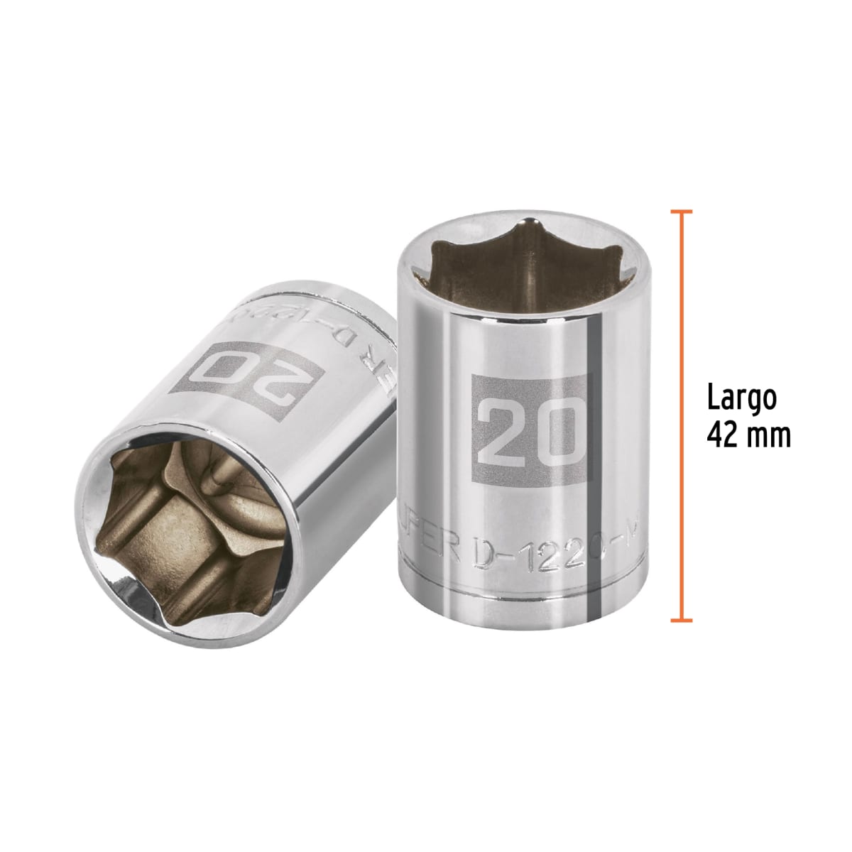 Dado hexagonal encastre 1/2'' de 20 mm. truper3