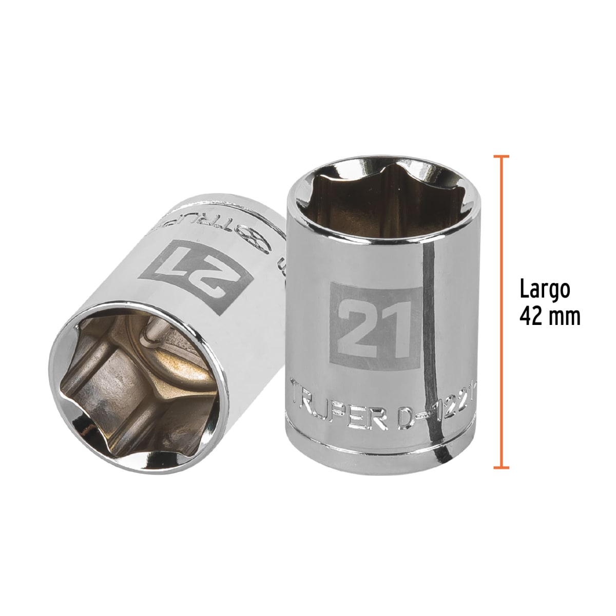 Dado hexagonal encastre 1/2'' de 21 mm. truper3