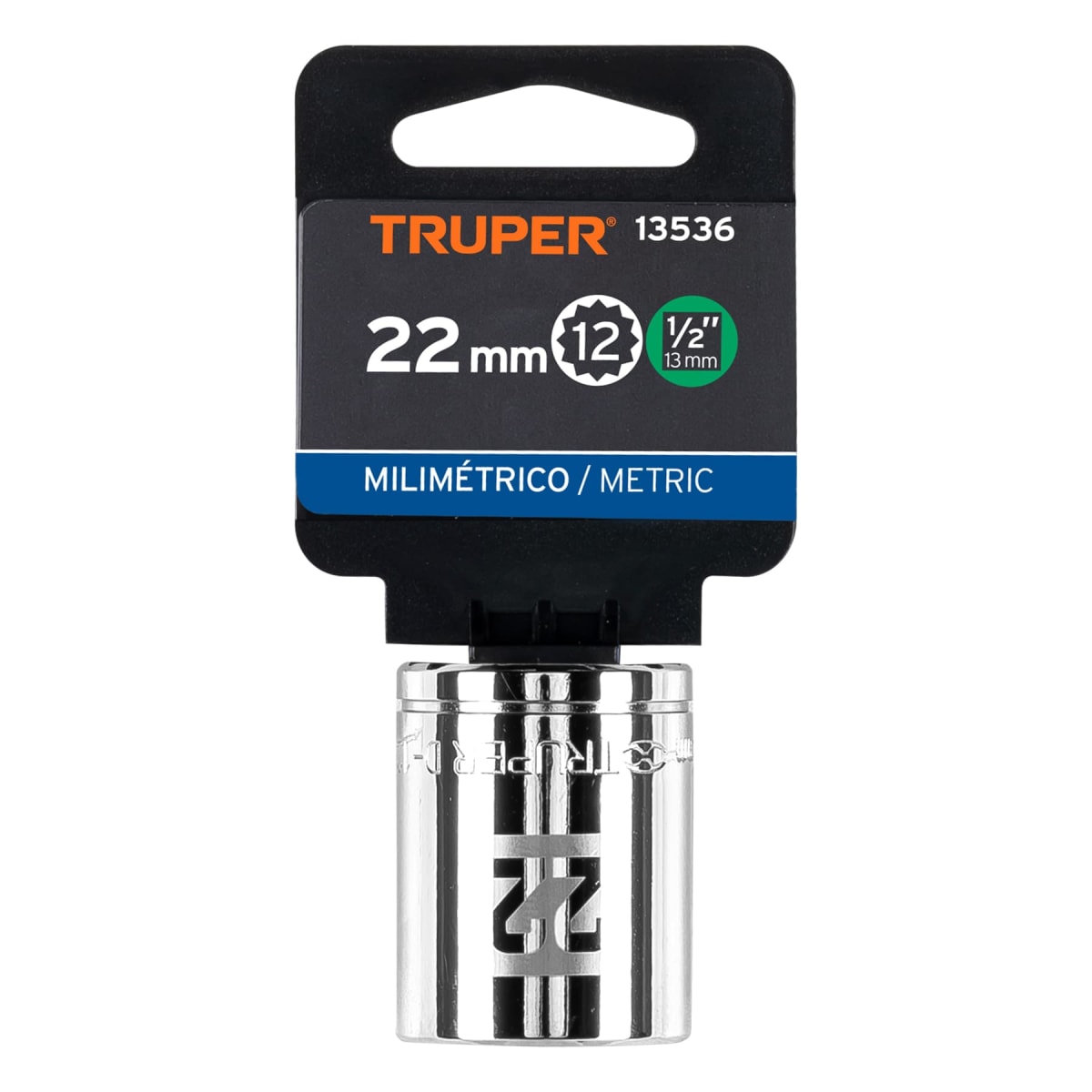 Dado poligonal encastre 1/2'' de 22 mm Truper4