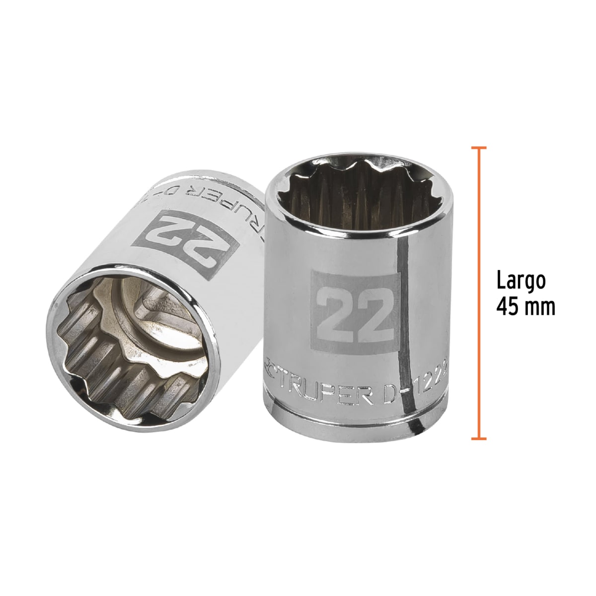 Dado poligonal encastre 1/2'' de 22 mm Truper3