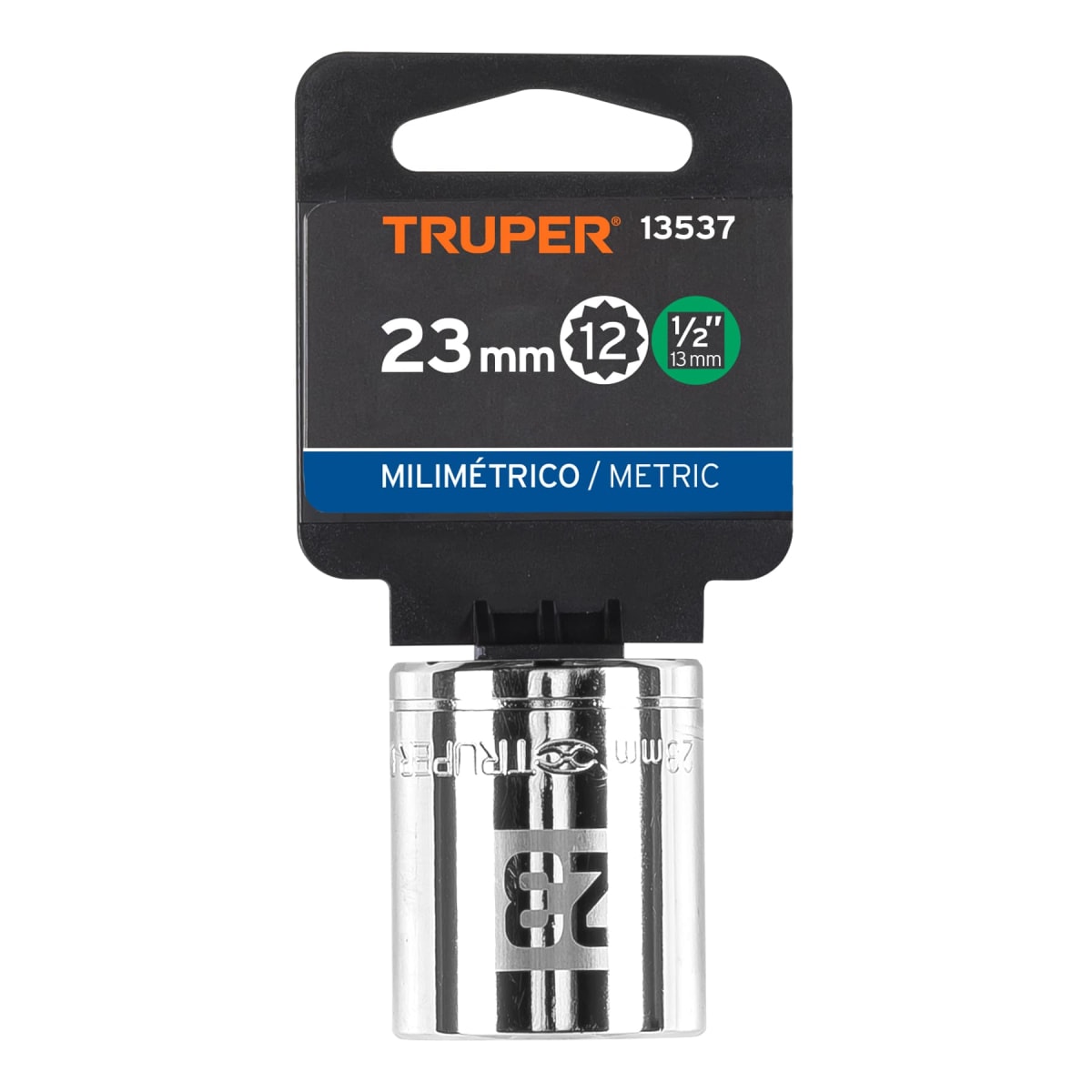 Dado poligonal encastre 1/2´´ de 23 mm, Truper4