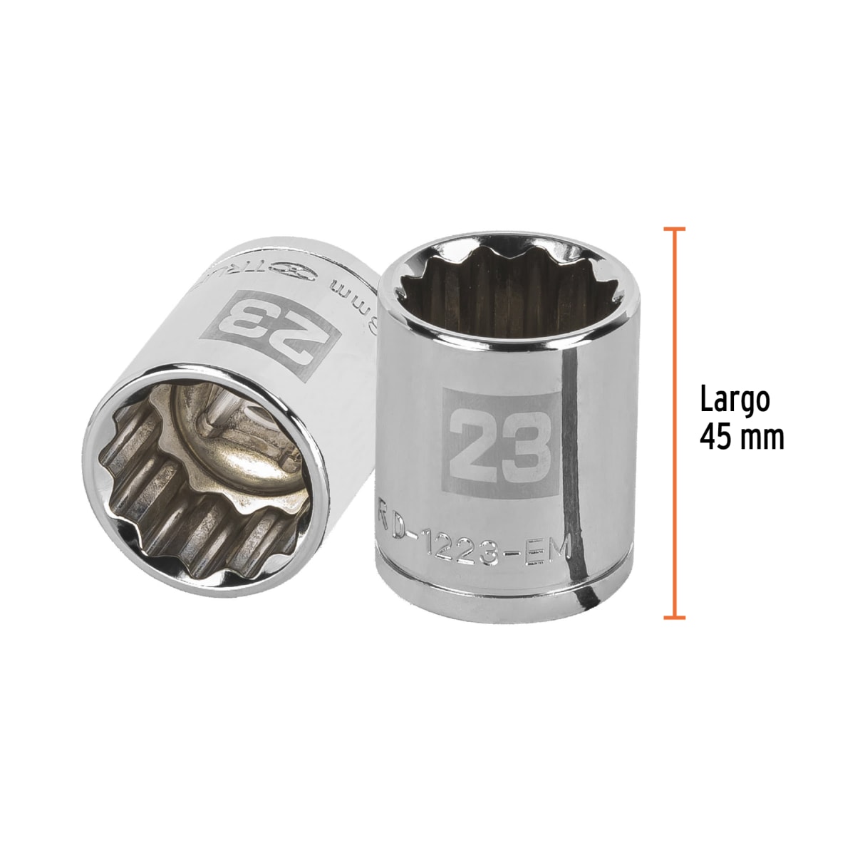 Dado poligonal encastre 1/2´´ de 23 mm, Truper3