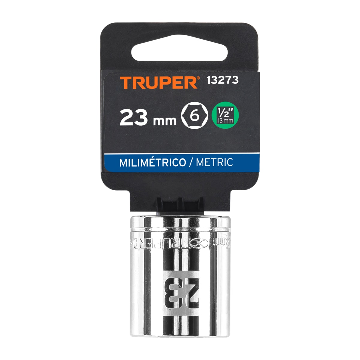 Dado hexagonal encastre 1/2'' de 23 mm. truper4