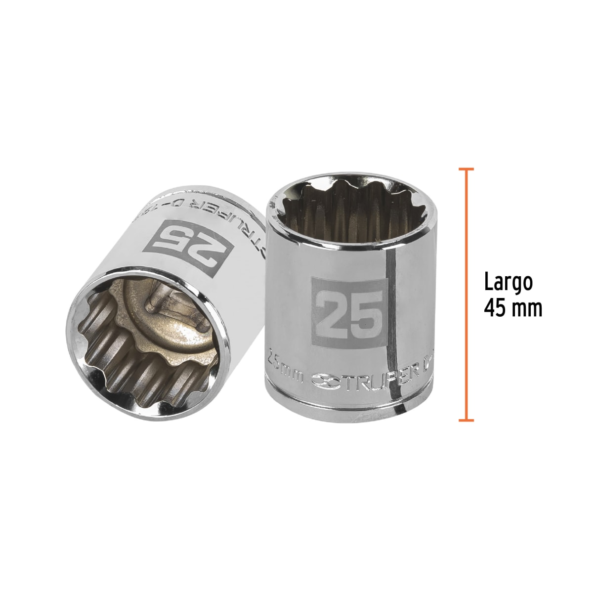 Dado poligonal encastre 1/2´´ de 25 mm, Truper3