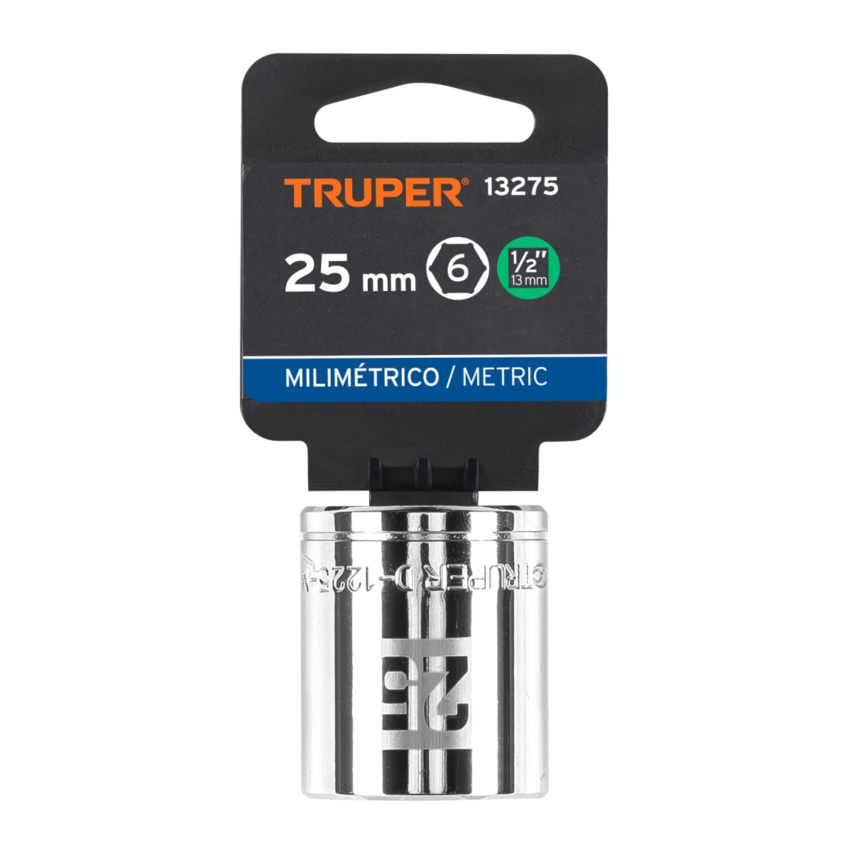 Dado hexagonal encastre 1/2'' de 25 mm. truper4