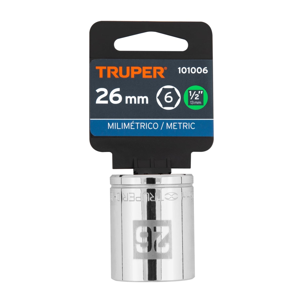 Dado hexagonal encastre 1/2'' de 26 mm. truper4