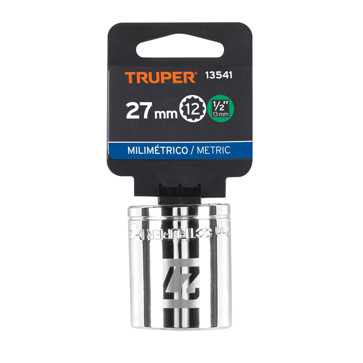 Dado poligonal encastre 1/2'' de 27 mm Truper4