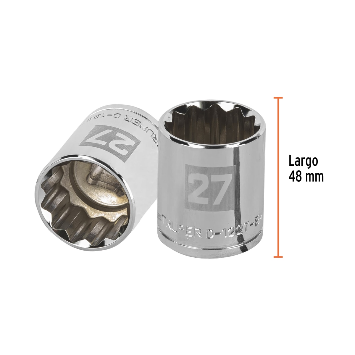 Dado poligonal encastre 1/2'' de 27 mm Truper3