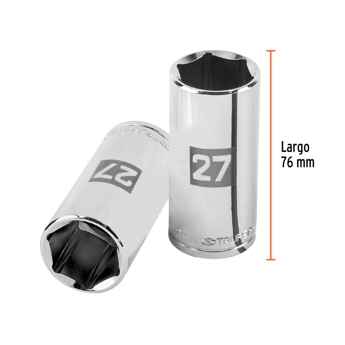 Dado tubular hexagonal encastre 1/2'' de 27 mm Truper3