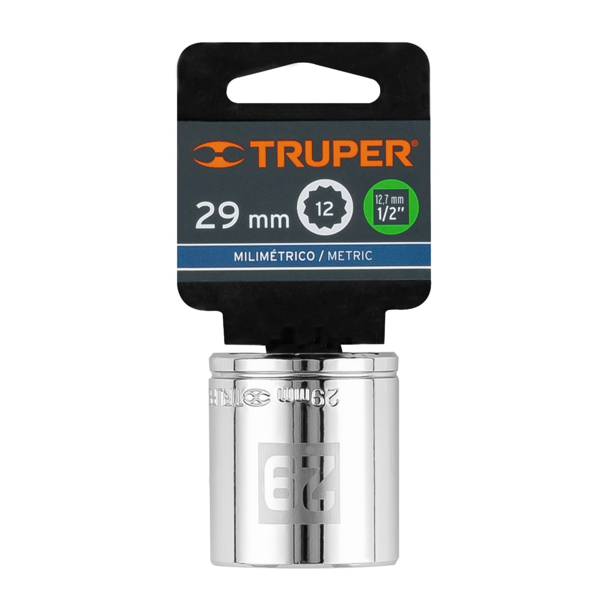 Dado poligonal encastre 1/2´´ de 29 mm, Truper4