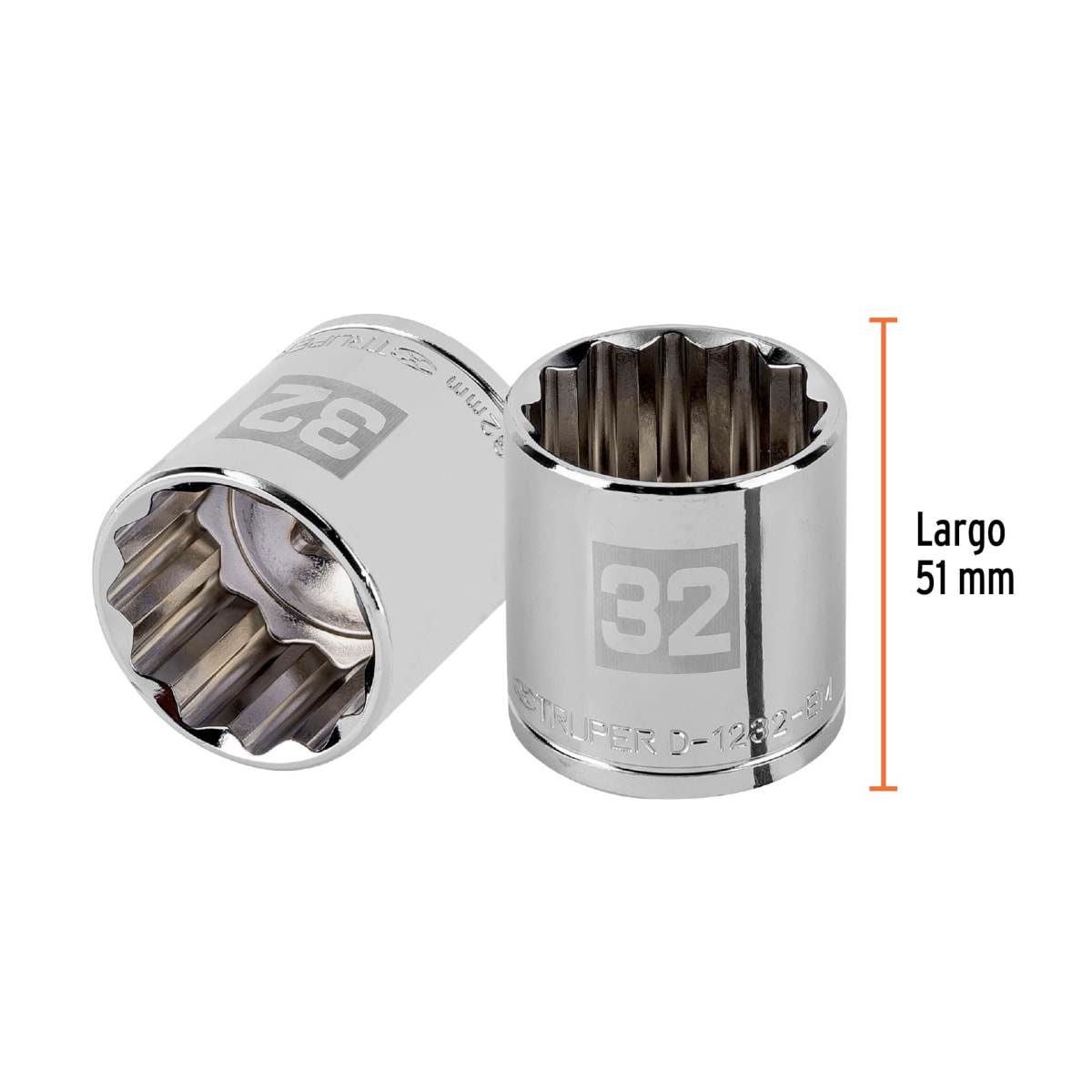 Dado poligonal encastre 1/2'' de 32 mm Truper3