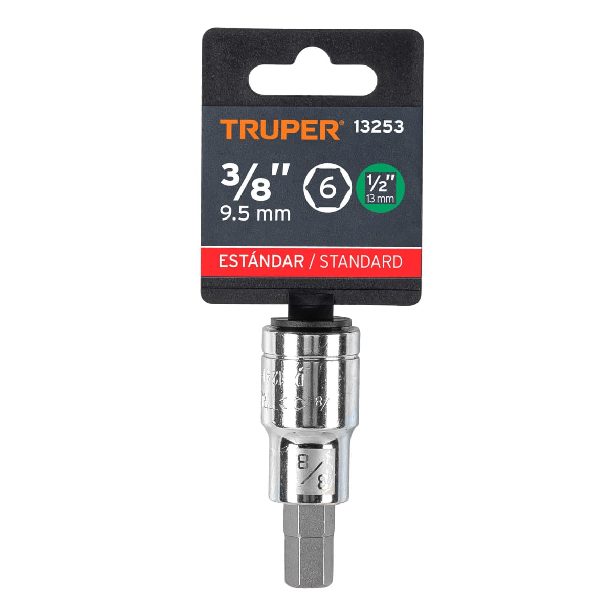 Dado de punta hexagonal encastre 1/2'' de 3/8'' Truper4