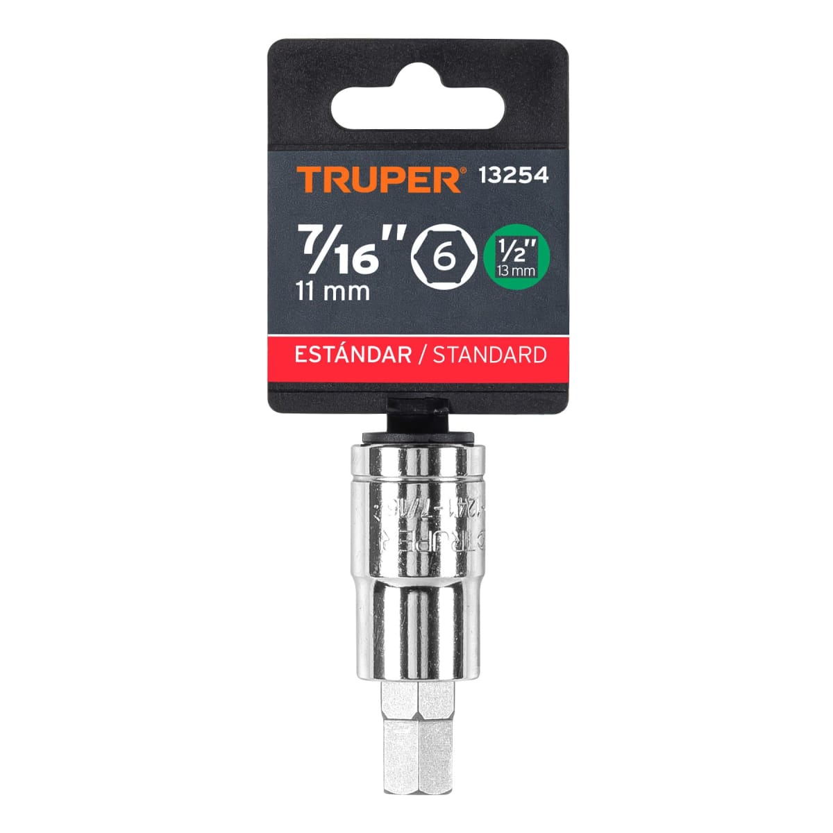Dado de punta hexagonal encastre 1/2'' de 7/16'' Truper4