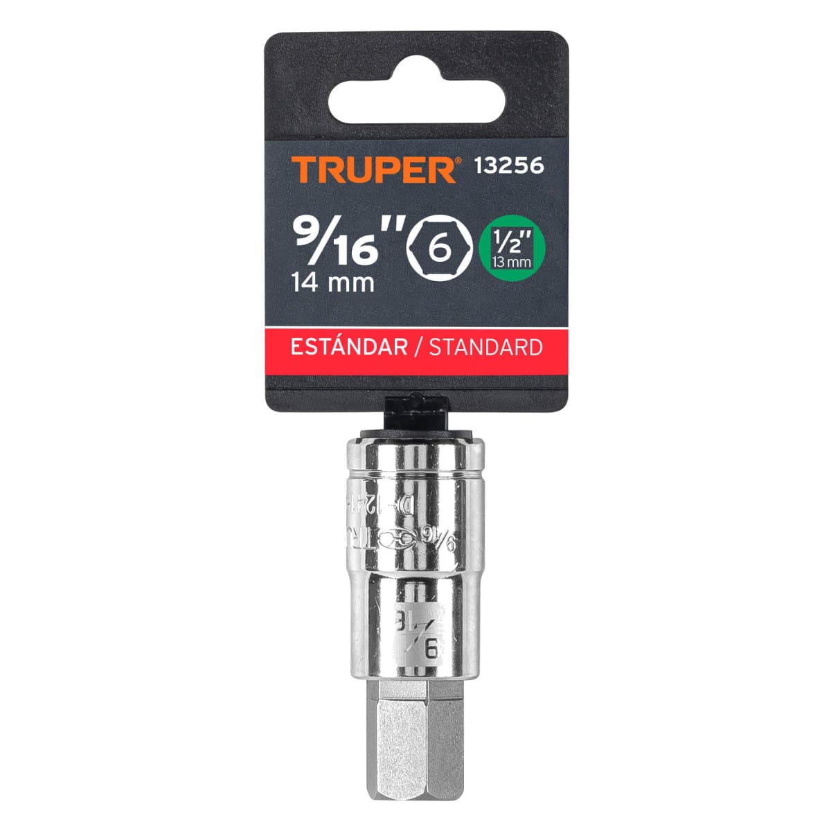 Dado de punta hexagonal encastre 1/2'' de 9/16'' Truper4