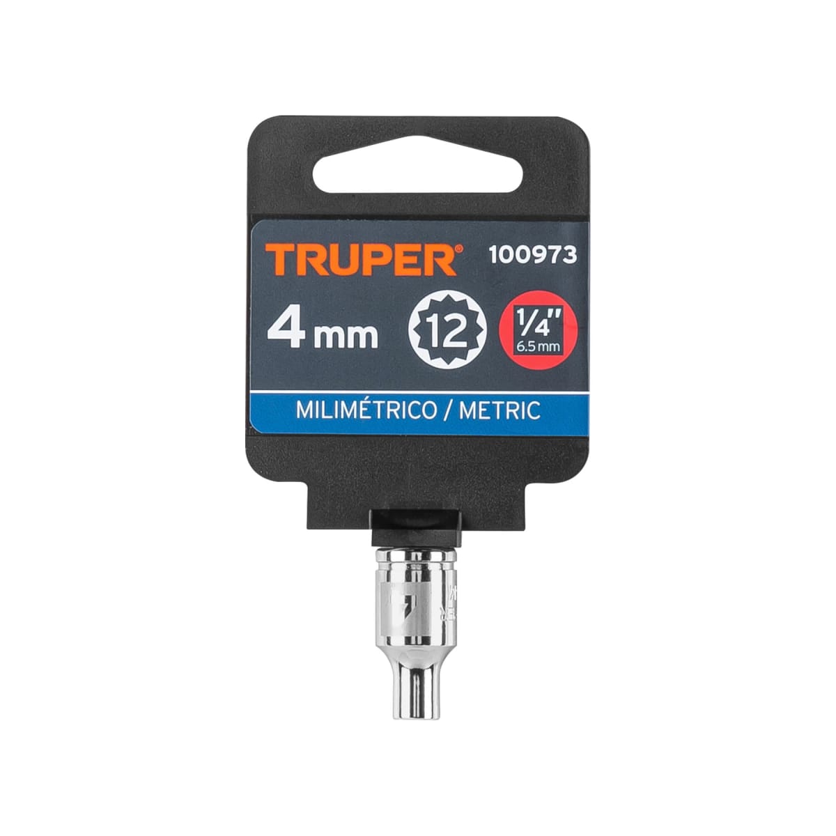 Dado poligonal encastre 1/4´´ de 4 mm, Truper4