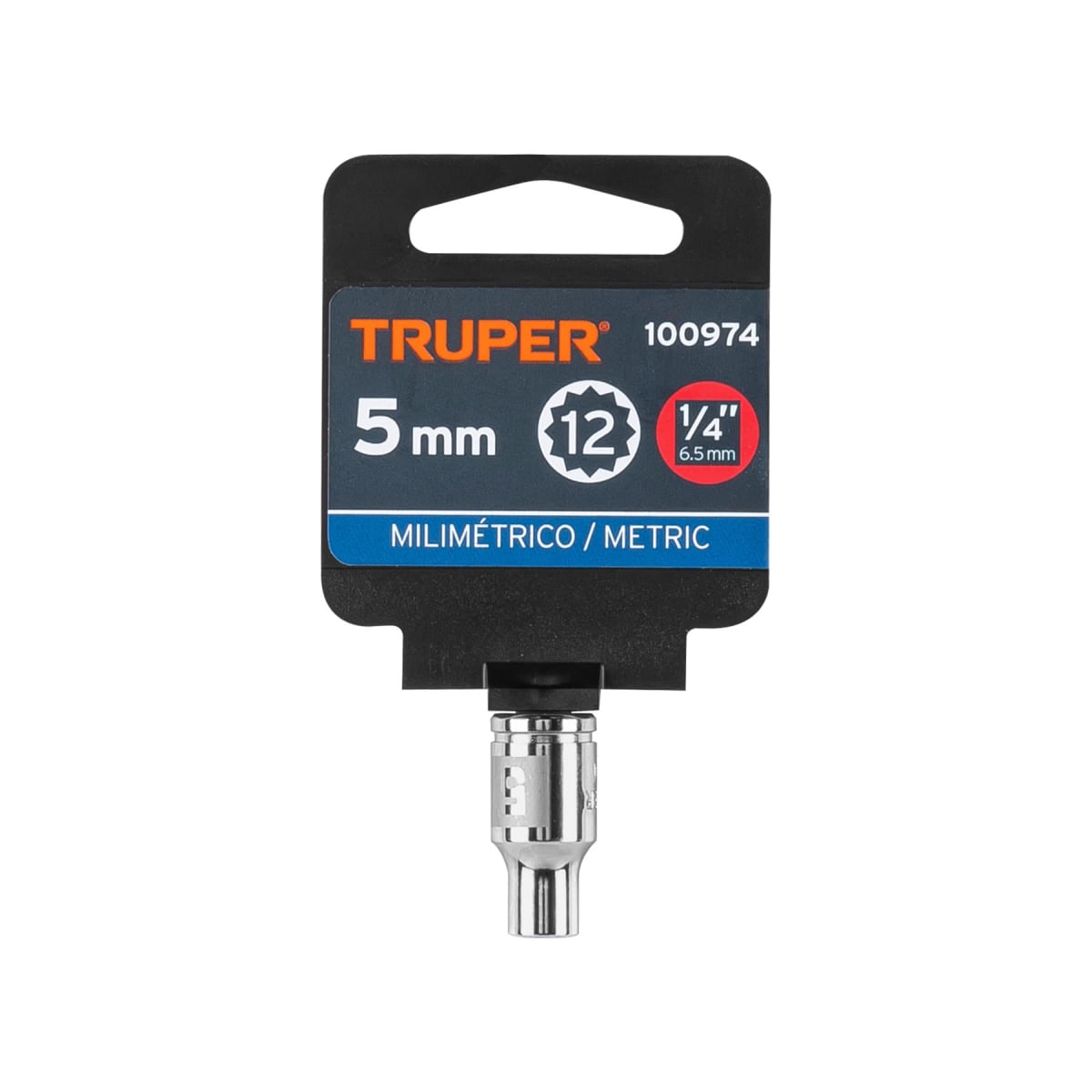 Dado poligonal encastre 1/4´´ de 5 mm, Truper4