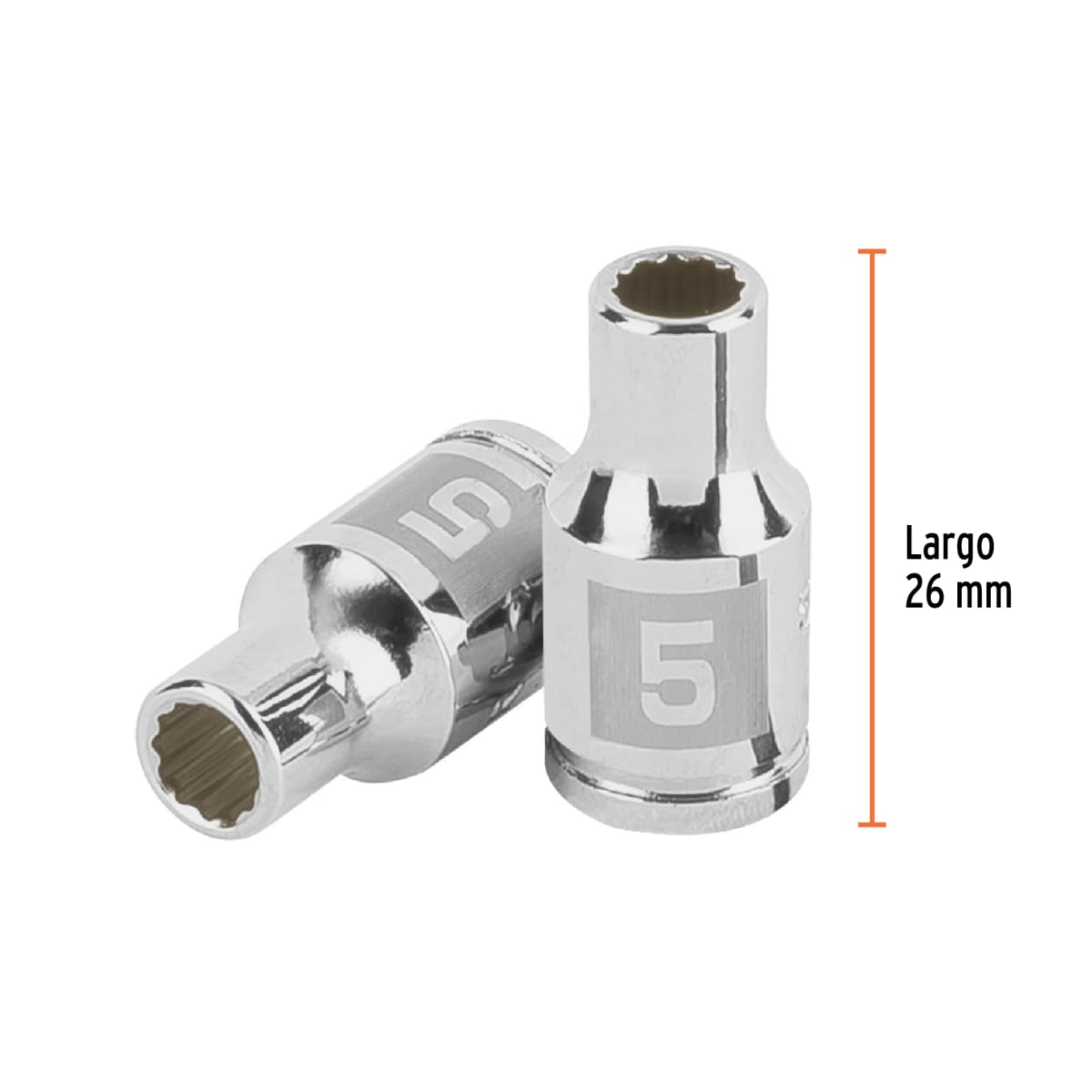 Dado poligonal encastre 1/4´´ de 5 mm, Truper3