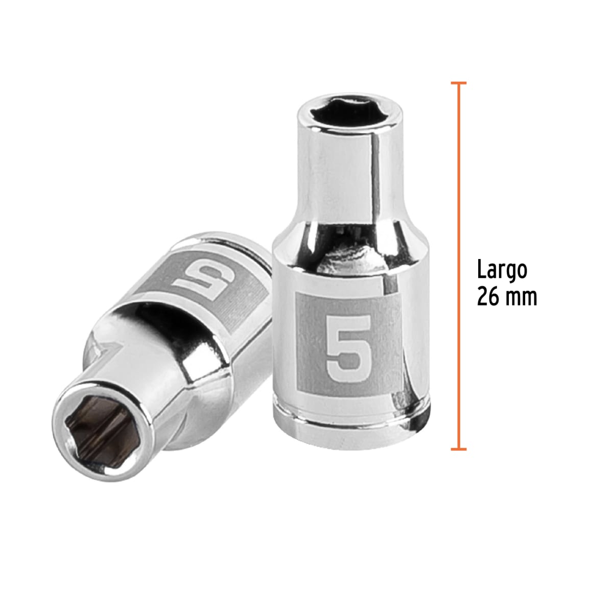 Dado hexagonal encastre 1/4'' de 5 mm. truper3