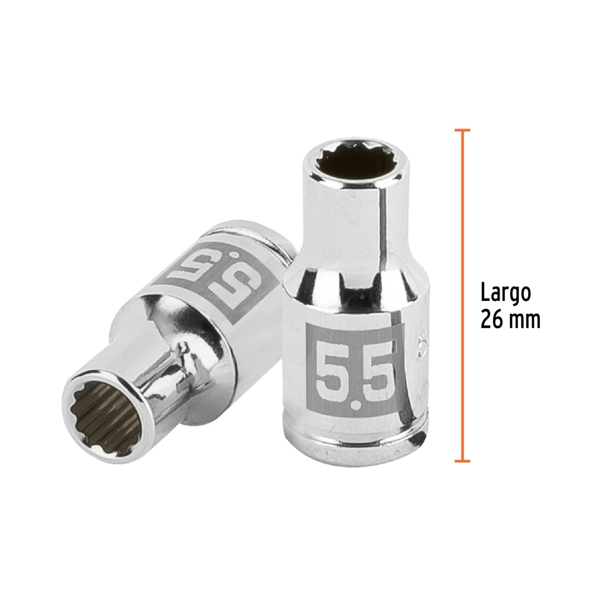 Dado poligonal encastre 1/4´´ de 5.5 mm, Truper3