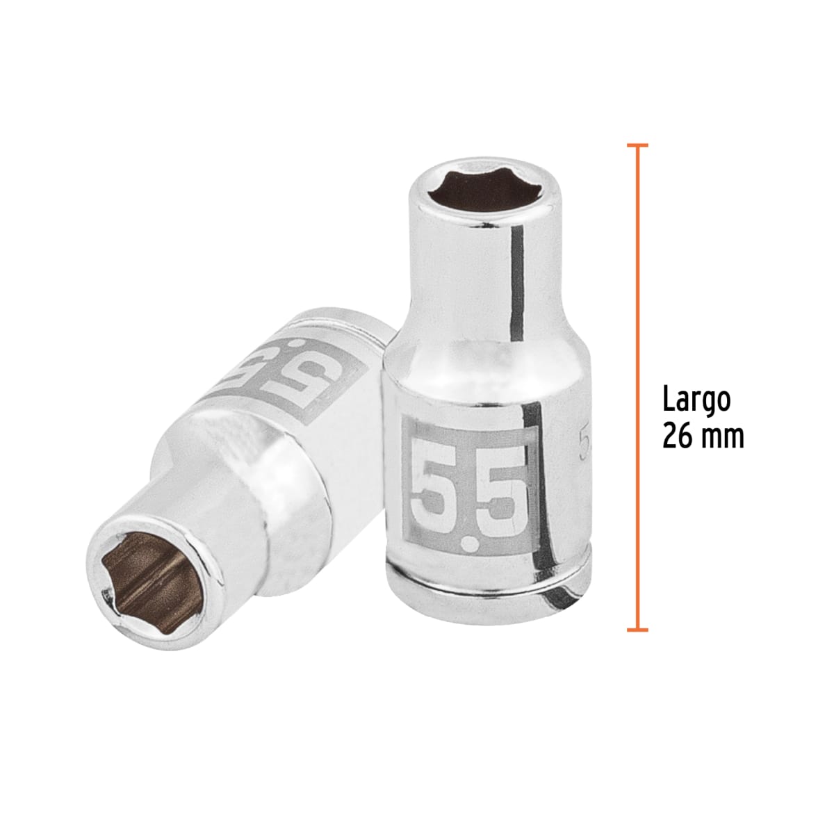 Dado hexagonal encastre 1/4'' de 5.5 mm. truper3