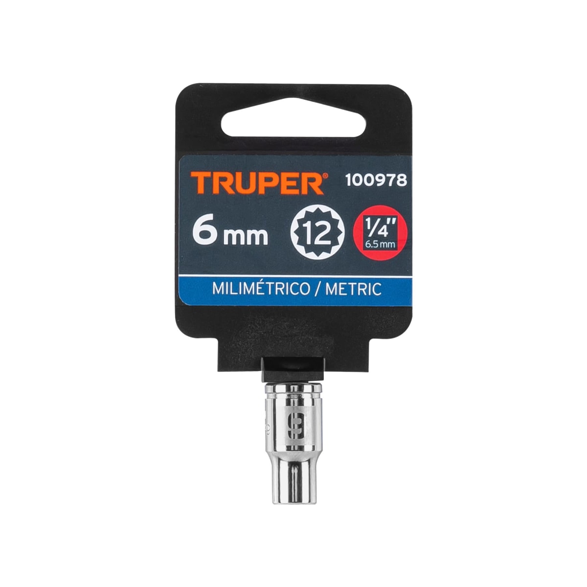 Dado poligonal encastre 1/4'' de 6 mm Truper4