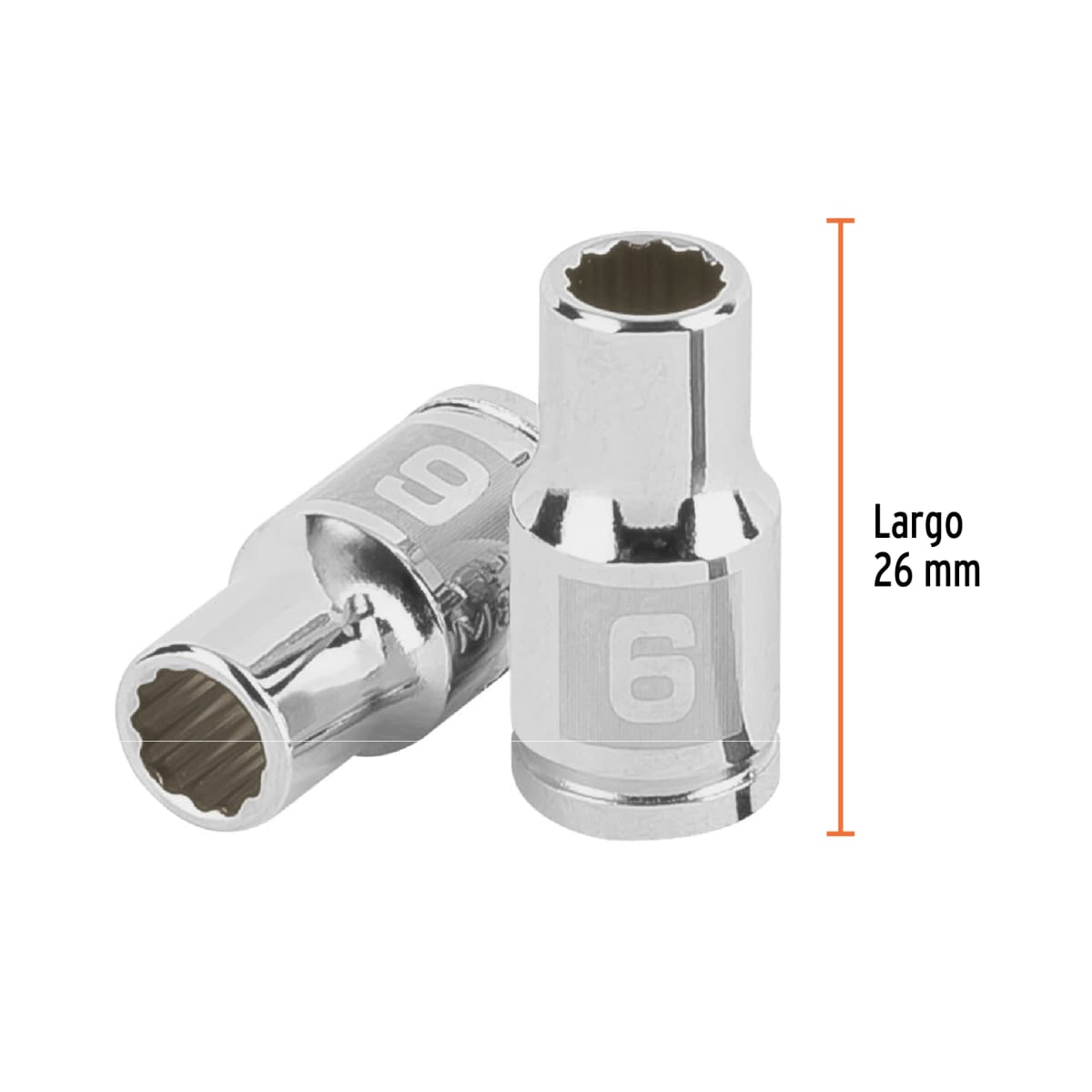 Dado poligonal encastre 1/4'' de 6 mm Truper3