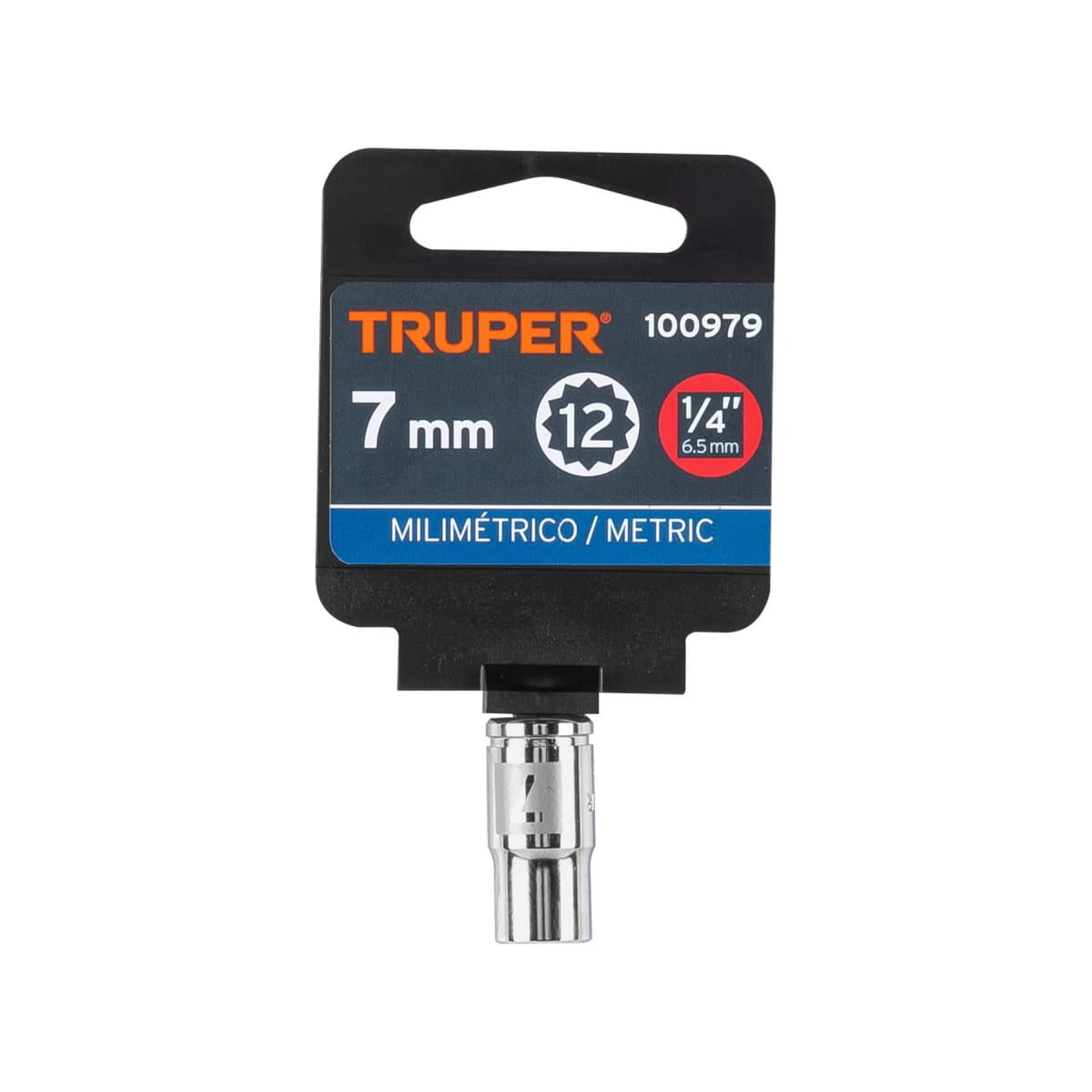 Dado poligonal encastre 1/4´´ de 7 mm, Truper4