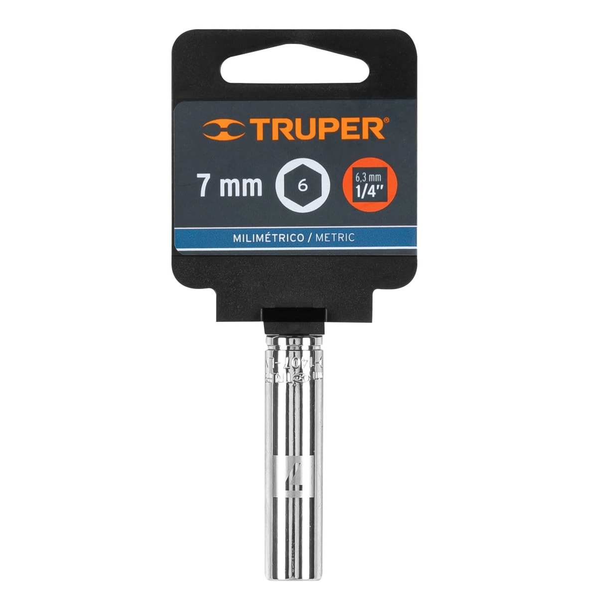 Dado tubular hexagonal encastre 1/4'' de 7 mm Truper4