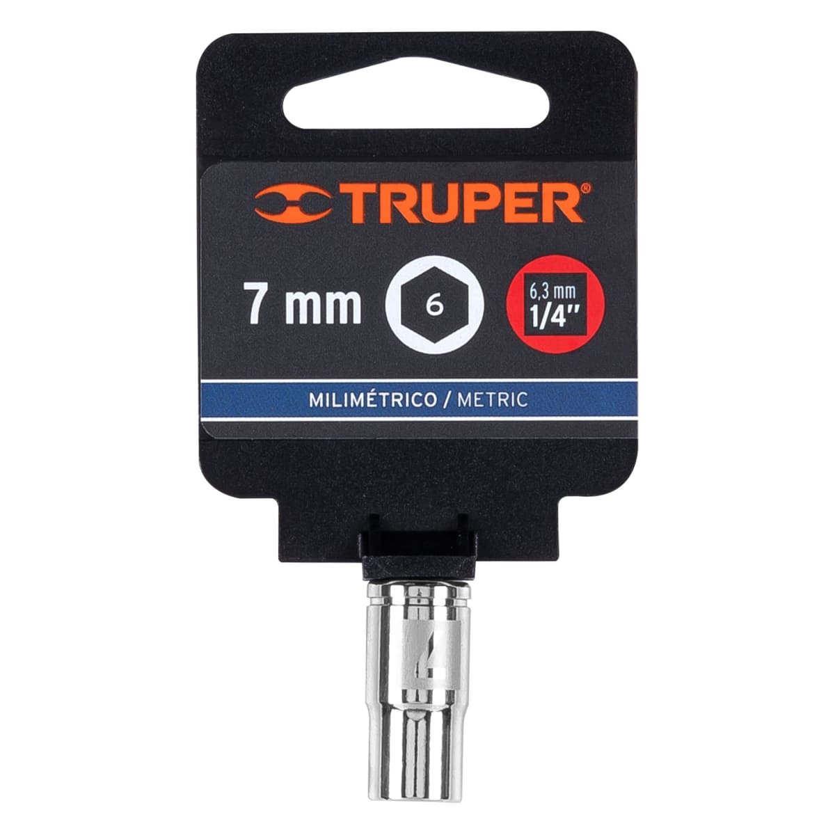 Dado hexagonal encastre 1/4'' de 7 mm. truper4