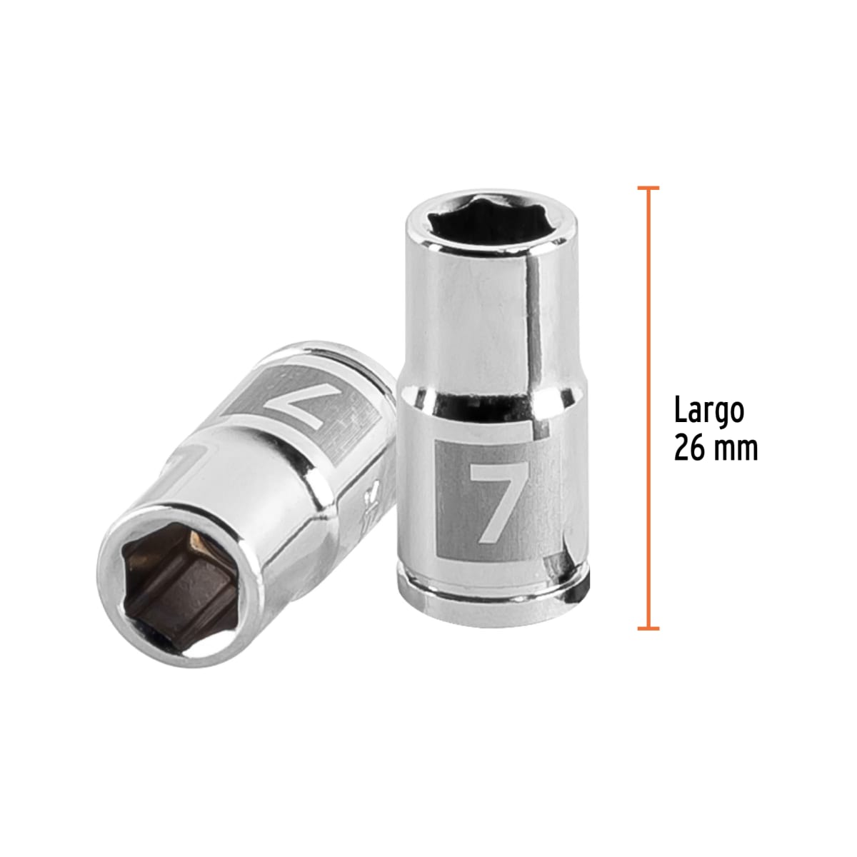 Dado hexagonal encastre 1/4'' de 7 mm. truper3