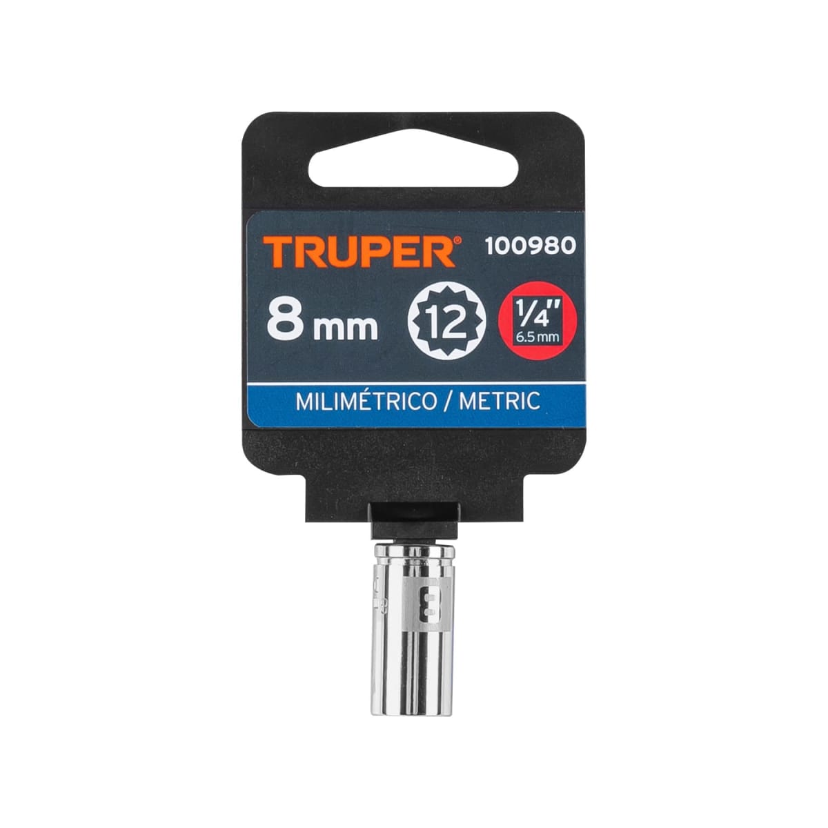 Dado poligonal encastre 1/4´´ de 8 mm, Truper4