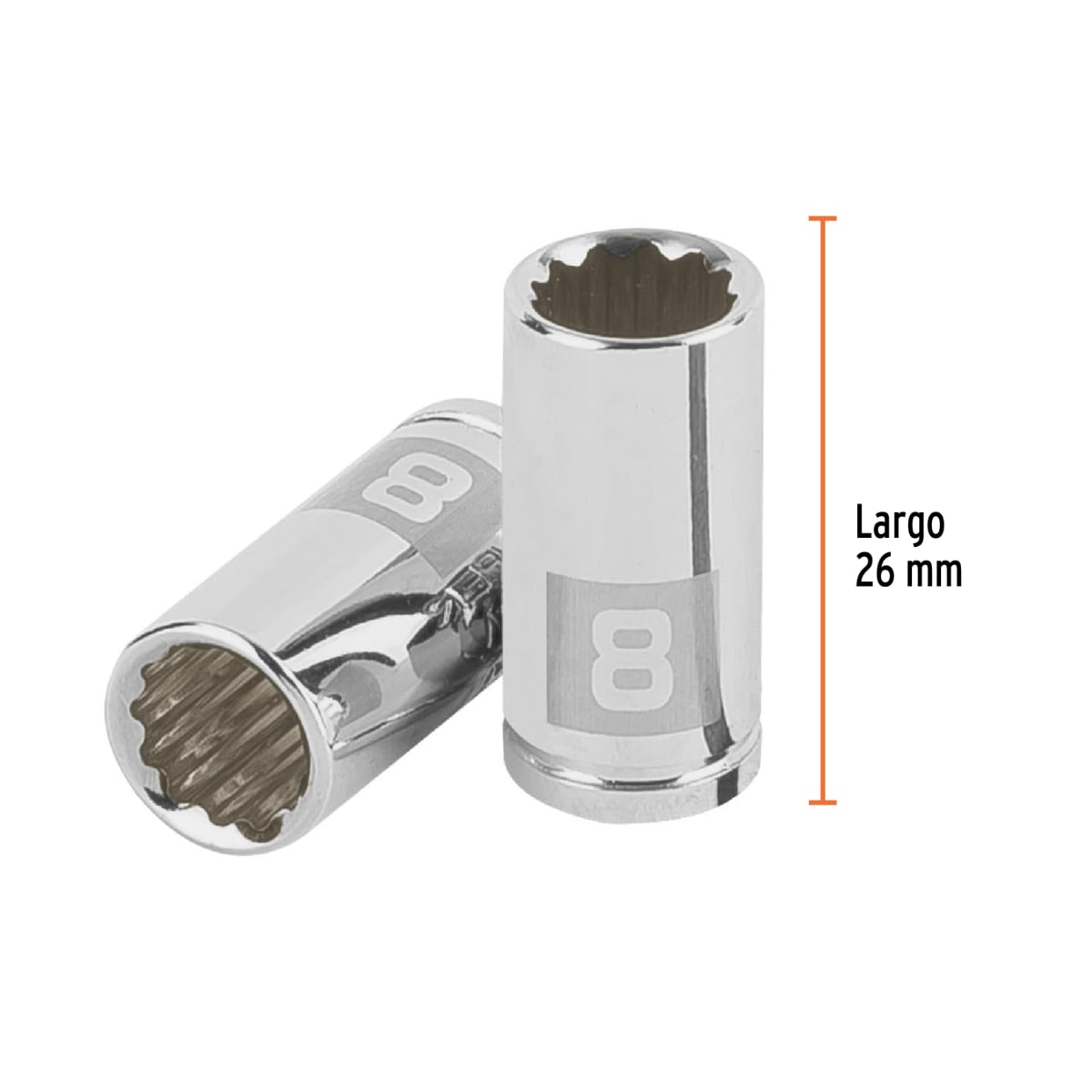 Dado poligonal encastre 1/4´´ de 8 mm, Truper3