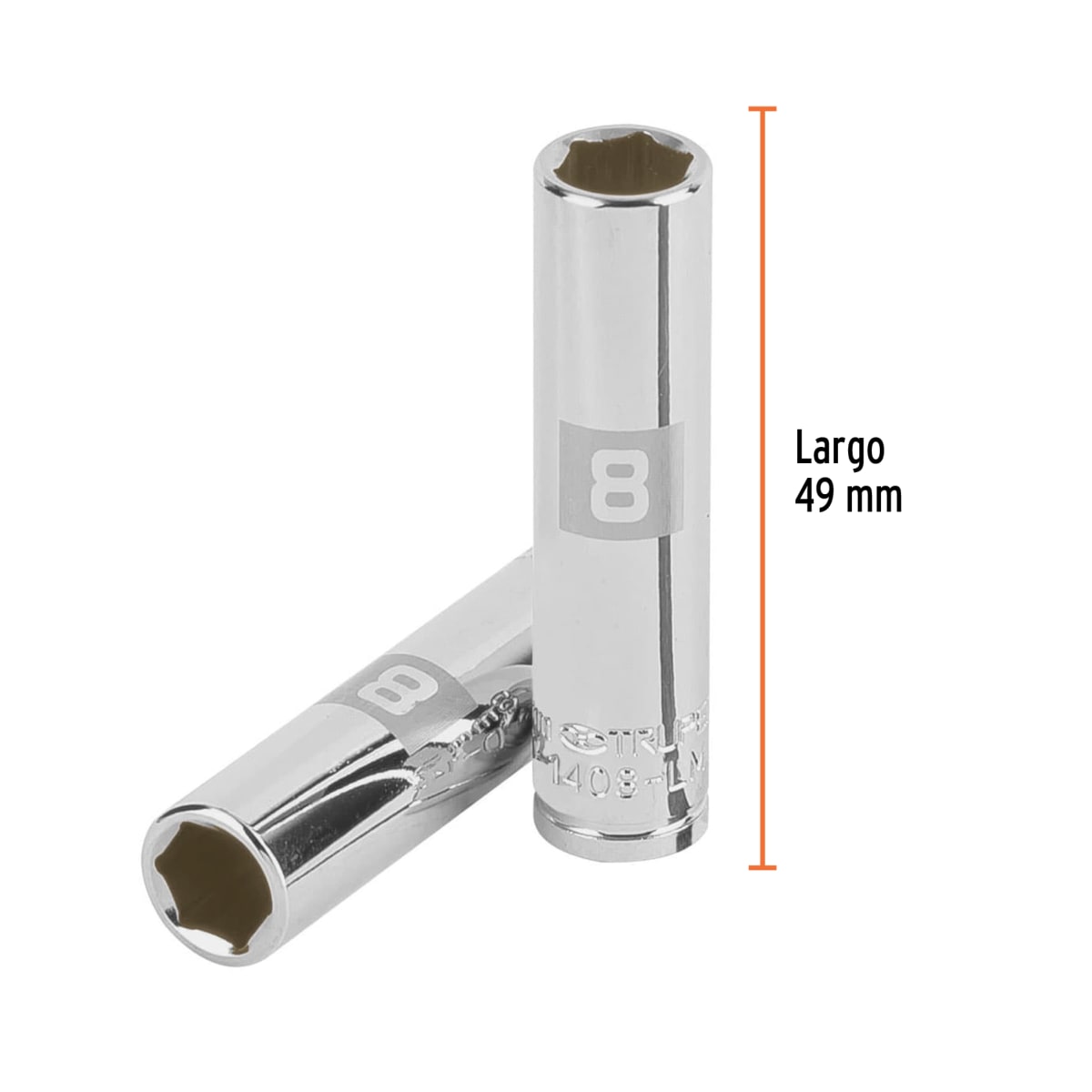 Dado tubular hexagonal encastre 1/4´´ de 8 mm, Truper3