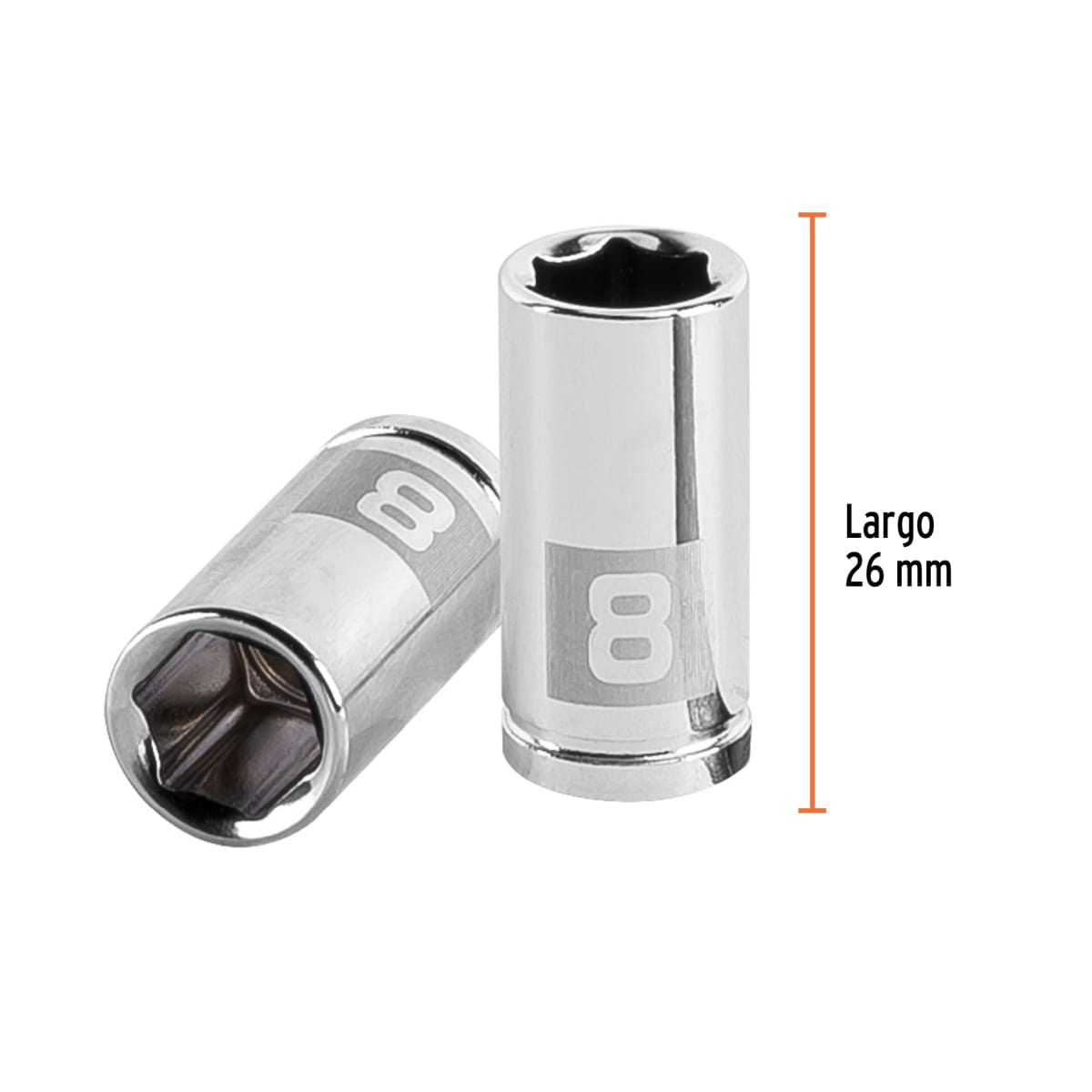 Dado hexagonal encastre 1/4'' de 8 mm Truper3