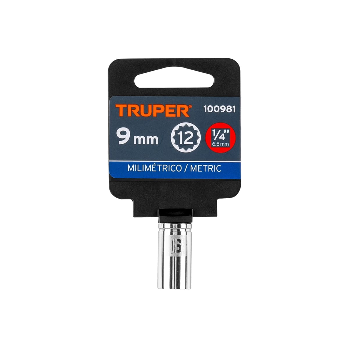 Dado poligonal encastre 1/4´´ de 9 mm, Truper4